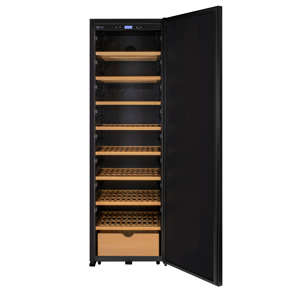 Allavino 185 Bottle Single Zone Wine Vault with Solid Black Right Hinge Door - KWR-8185-1SDR