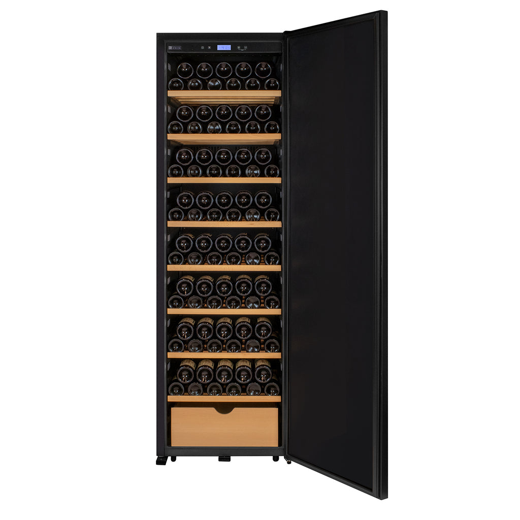 Allavino 185 Bottle Single Zone Wine Vault with Solid Black Right Hinge Door - KWR-8185-1SDR