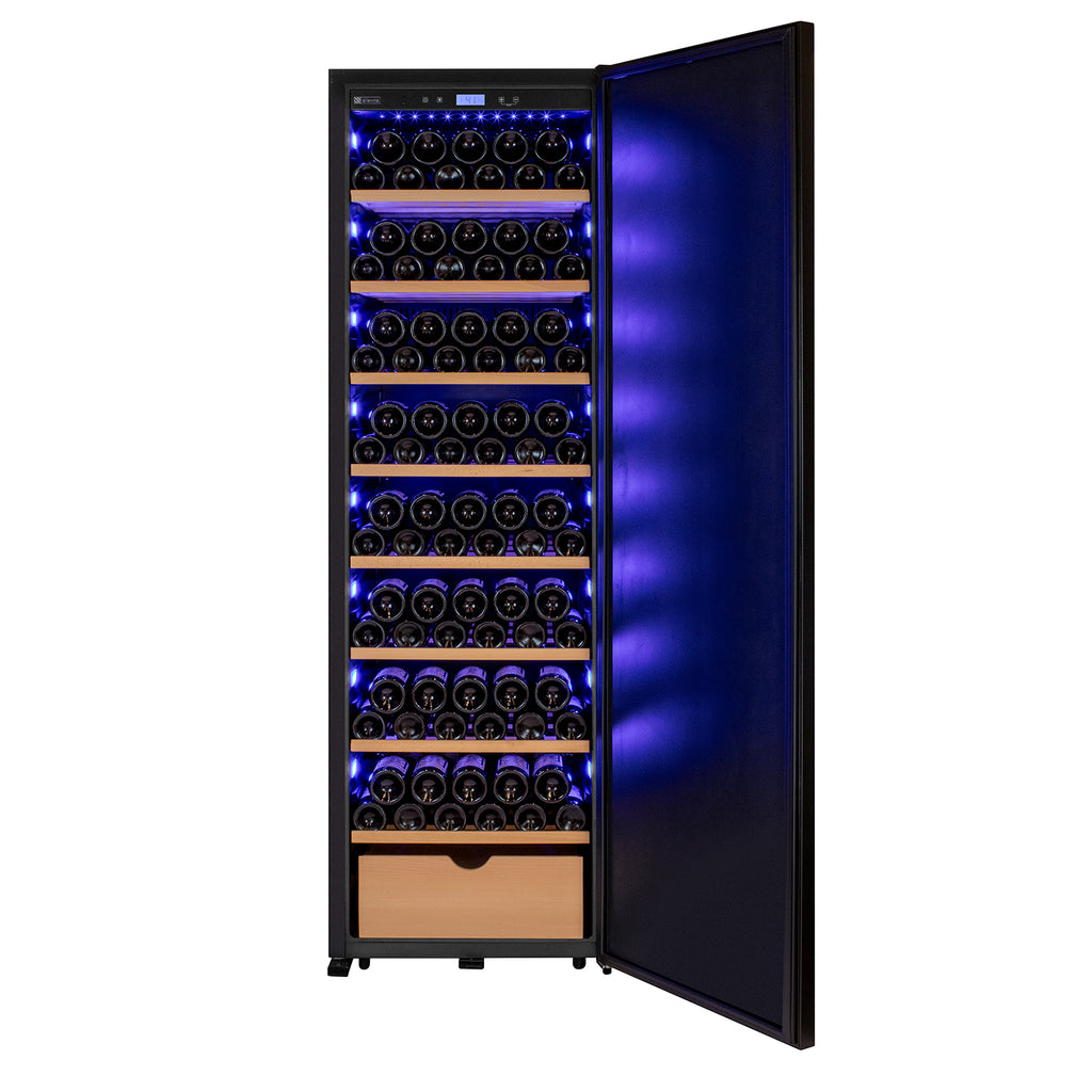 Allavino 185 Bottle Single Zone Wine Vault with Solid Black Right Hinge Door - KWR-8185-1SDR