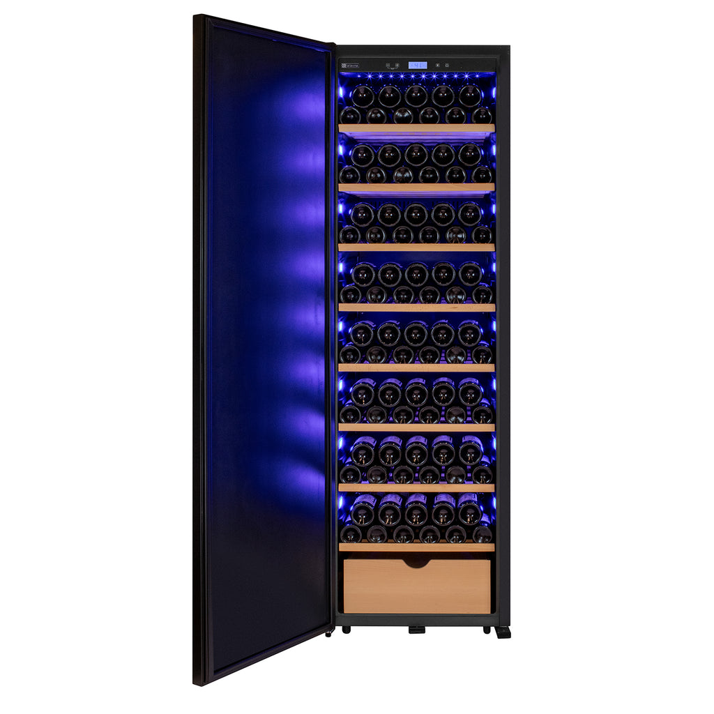 Allavino 185 Bottle Single Zone Wine Vault with Solid Black Left Hinge Door - KWR-8185-1SDL