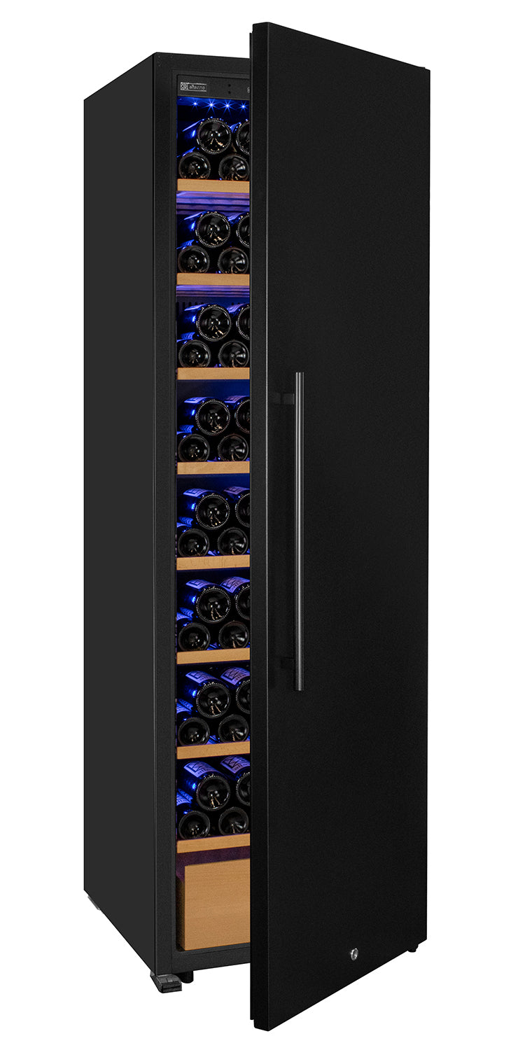Allavino 185 Bottle Single Zone Wine Vault with Solid Black Right Hinge Door - KWR-8185-1SDR