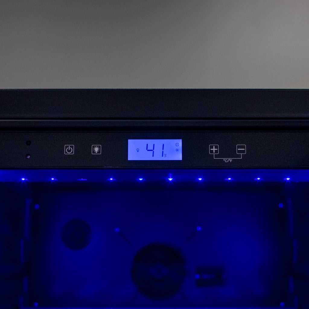 Allavino 185 Bottle Single Zone Wine Vault with Solid Black Right Hinge Door - KWR-8185-1SDR