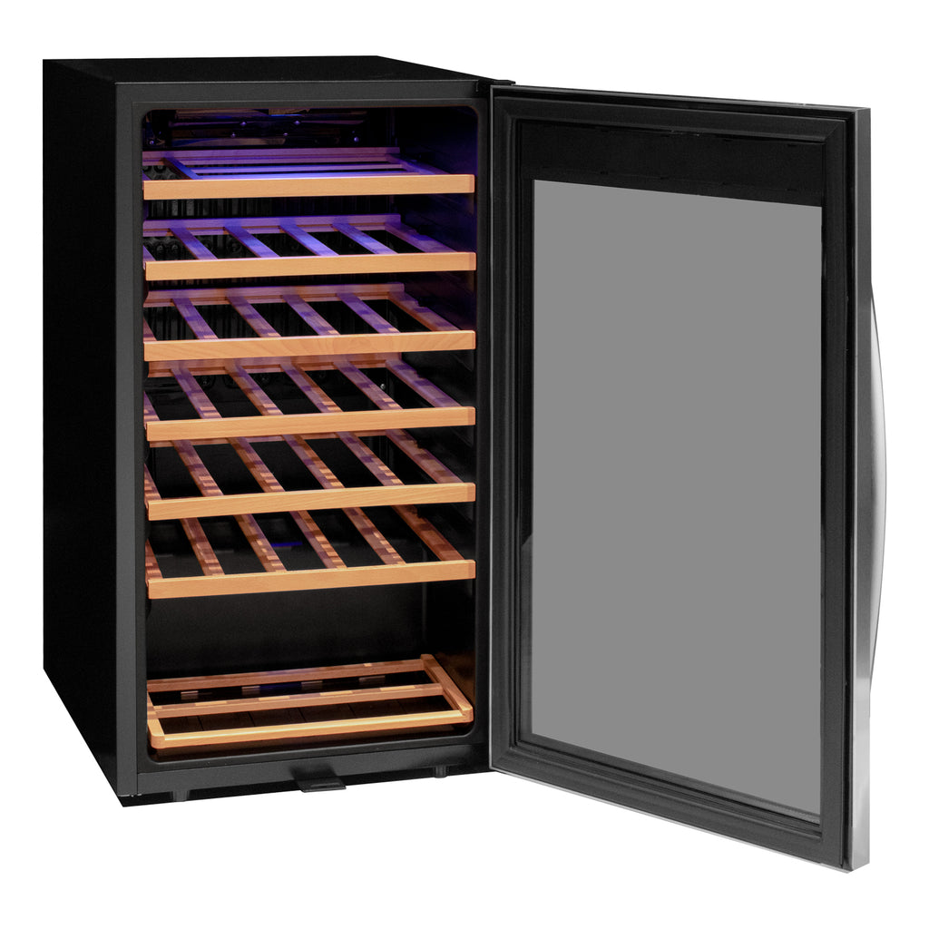 Allavino Cascina Series 33 Bottle Single Zone Freestanding Wine Refrigerator Cooler with Stainless Steel Door - KWR33S-1SR