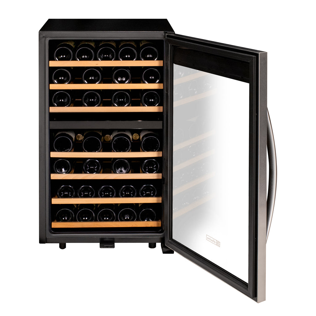 Allavino Cascina Series 43 Bottle Dual Zone Freestanding Wine Refrigerator Cooler with Stainless Steel Door - KWR43D-2SR