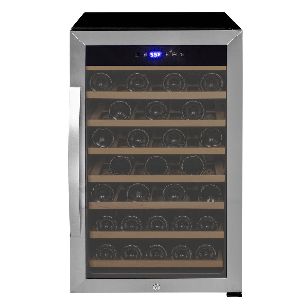 Allavino Cascina Series 50 Bottle Single Zone Freestanding Wine Cooler Refrigerator with Stainless Steel Door - KWR50S-1SR