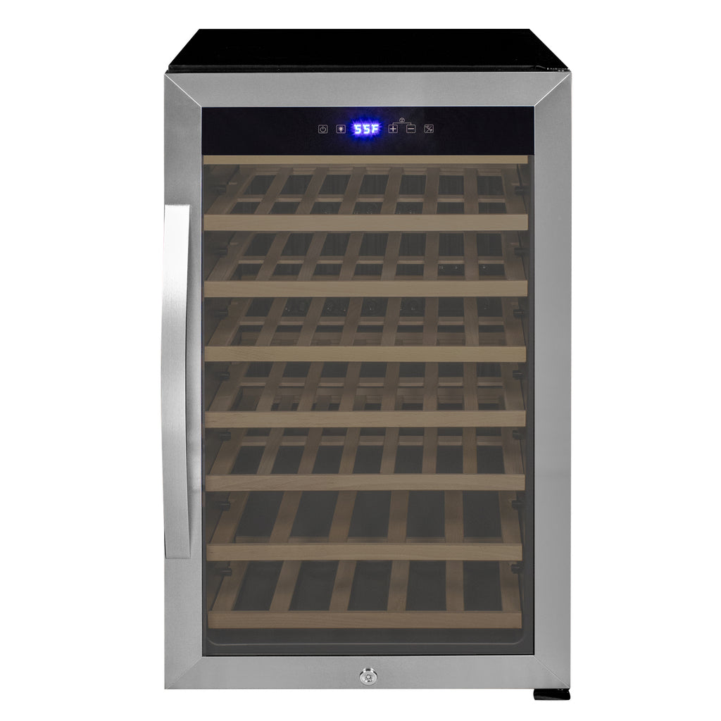 Allavino Cascina Series 50 Bottle Single Zone Freestanding Wine Cooler Refrigerator with Stainless Steel Door - KWR50S-1SR