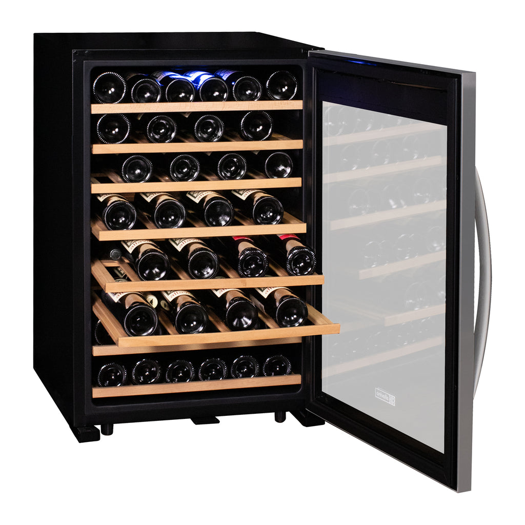 Allavino Cascina Series 55 Bottle Single Zone Freestanding Wine Refrigerator Cooler with Stainless Steel Door - KWR55S-1SR