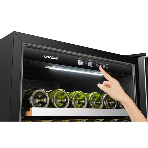 Lanbopro 164 Bottle SIngle Zone Wine Cooler - LP168S