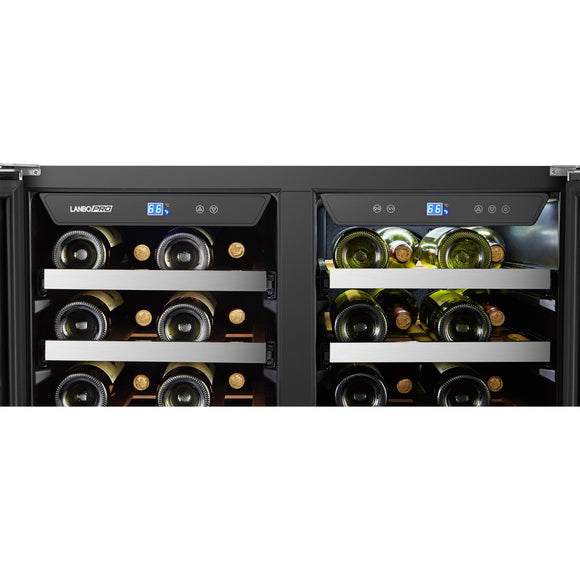 Lanbopro 62 Bottle Dual Door Wine Cooler - LP66D