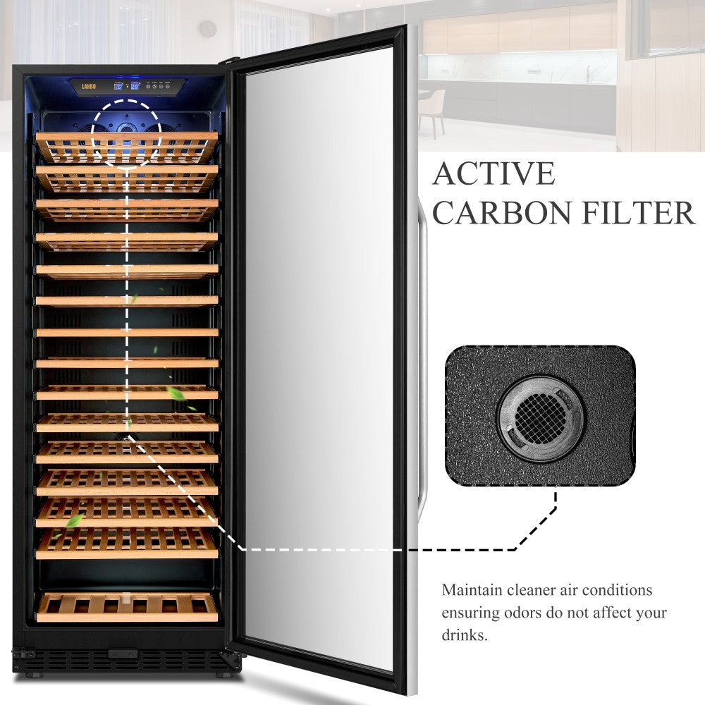Lanbo 149 Bottle Single Zone Wine Cooler - LW155S