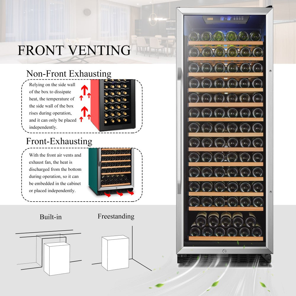 Lanbo 149 Bottle Single Zone Wine Cooler - LW155S