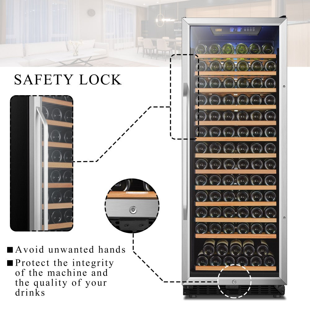 Lanbo 149 Bottle Single Zone Wine Cooler - LW155S