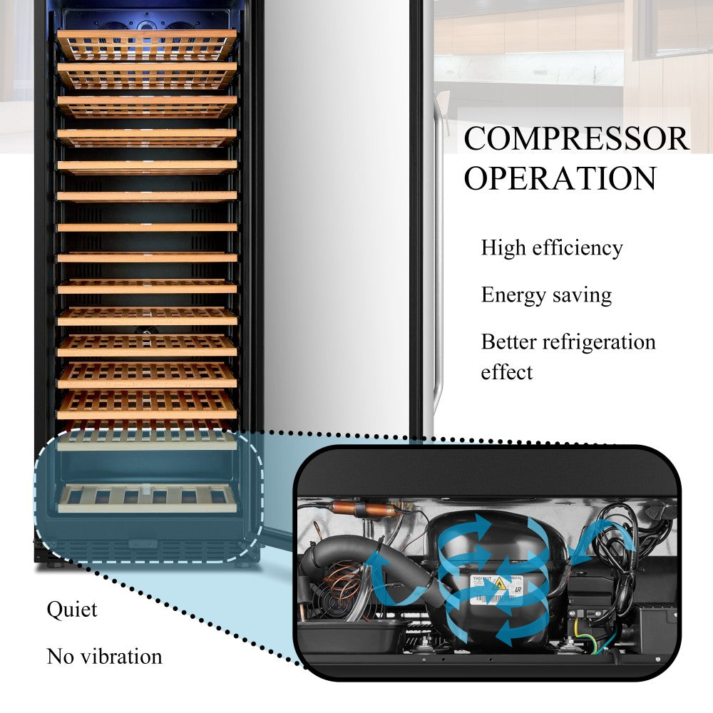 Lanbo 149 Bottle Single Zone Wine Cooler - LW155S
