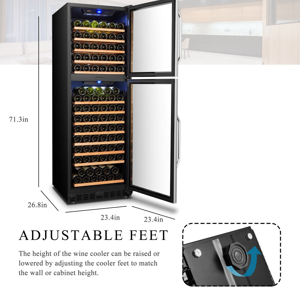 Lanbo Dual Door Dual Zone Wine Cooler - LW162DD