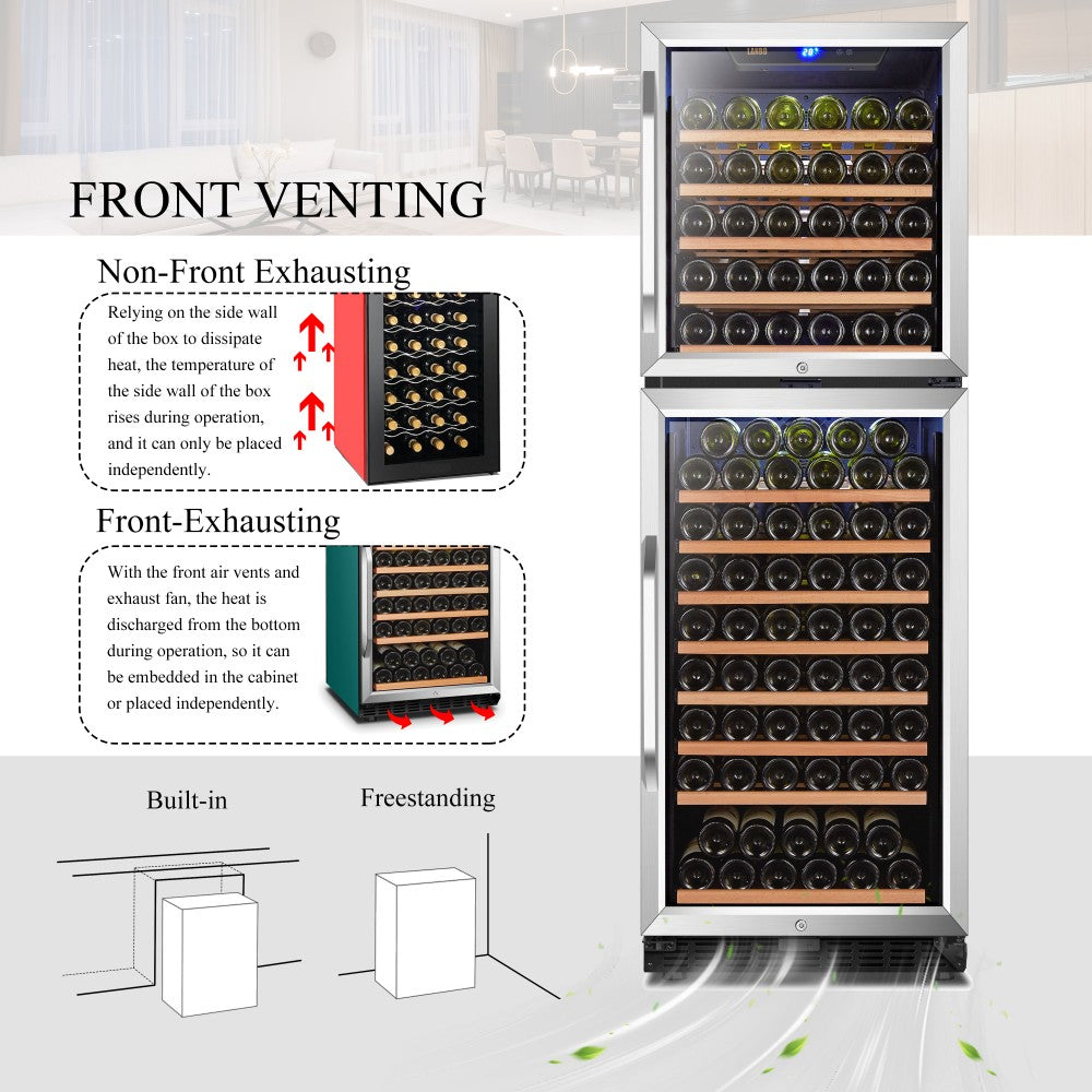 Lanbo Dual Door Dual Zone Wine Cooler - LW162DD