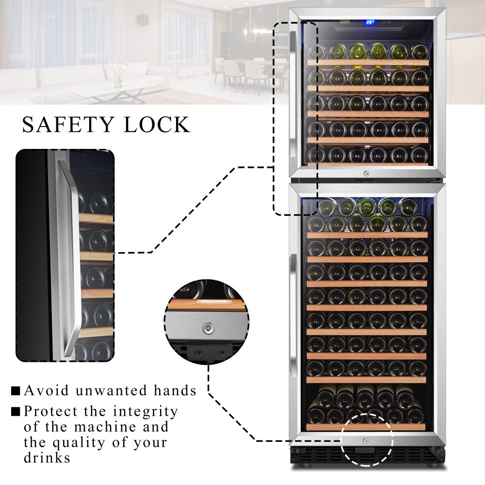 Lanbo Dual Door Dual Zone Wine Cooler - LW162DD