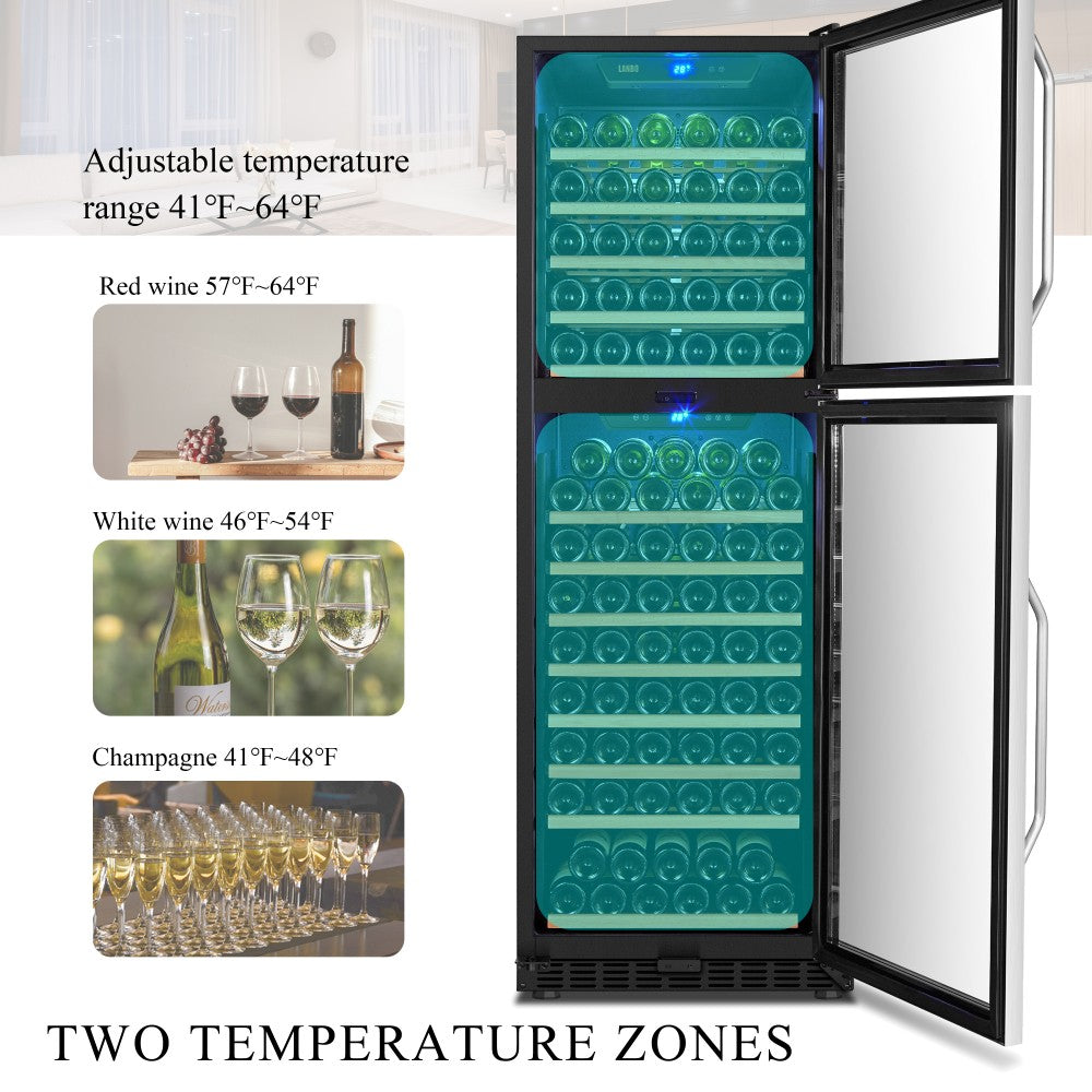 Lanbo Dual Door Dual Zone Wine Cooler - LW162DD