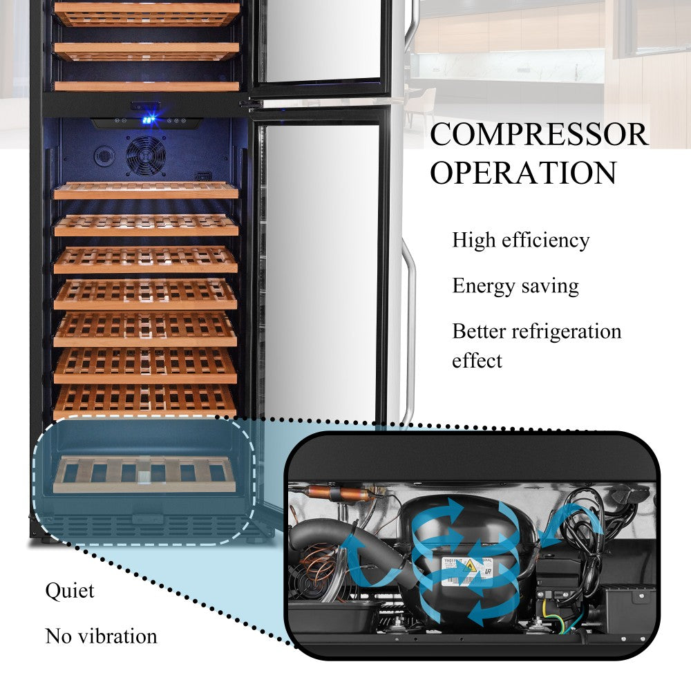 Lanbo Dual Door Dual Zone Wine Cooler - LW162DD