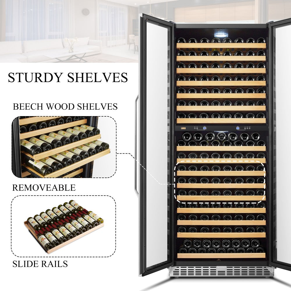 Lanbo Luxury 287 Bottles Dual Door Wine Cooler - LW328DD