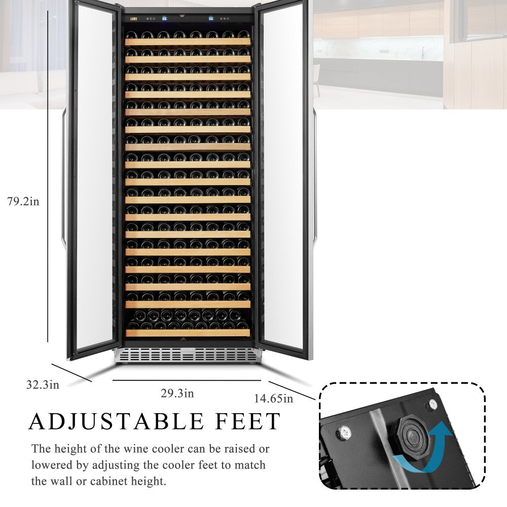 Lanbo Luxury 289 Bottles Dual Door Wine Cooler - LW328SD