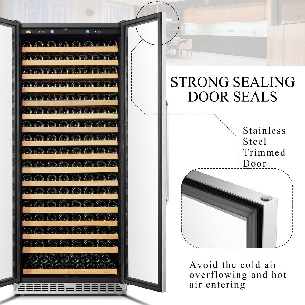 Lanbo Luxury 289 Bottles Dual Door Wine Cooler - LW328SD
