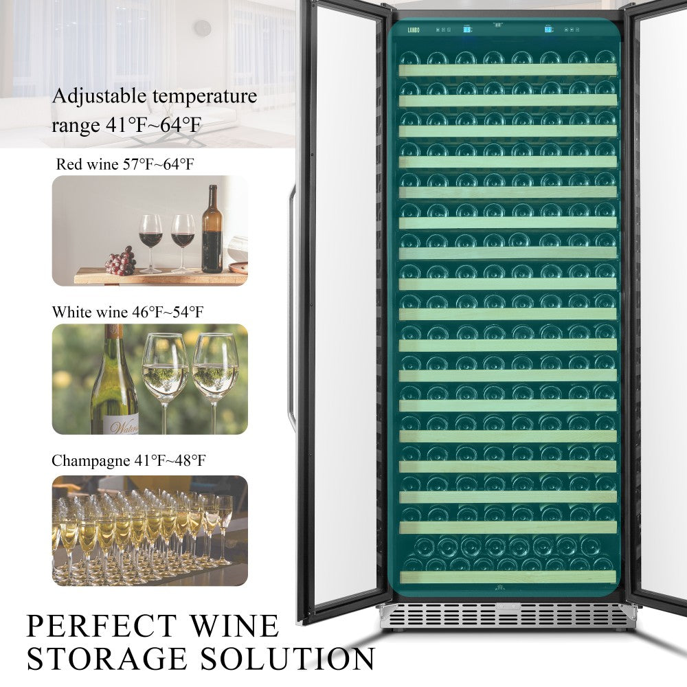 Lanbo Luxury 289 Bottles Dual Door Wine Cooler - LW328SD