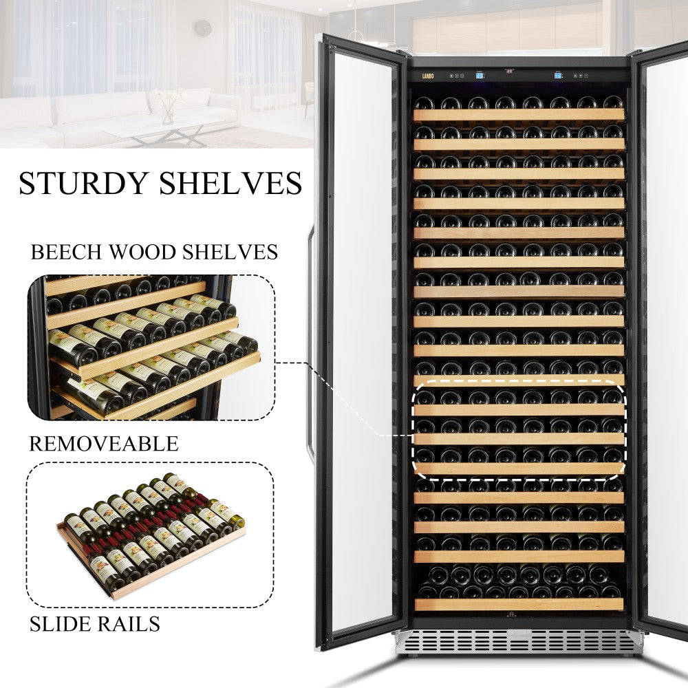 Lanbo Luxury 289 Bottles Dual Door Wine Cooler - LW328SD