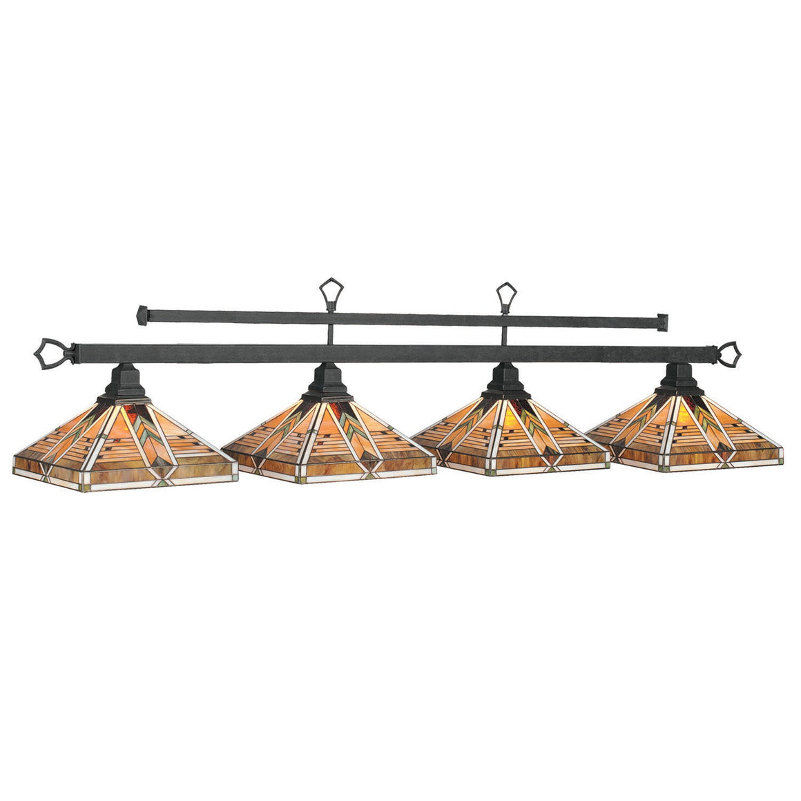 Melbourne -4 LT Billiard Light- Matte Black - MIV-B78 MB