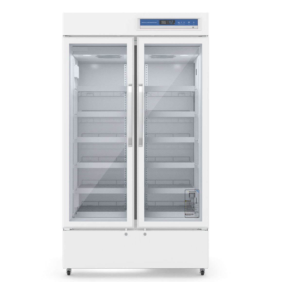 KingsBottle 2℃～8℃ 725L Upright 2-Door Medical Fridge & Lab Refrigerator - MLR725L
