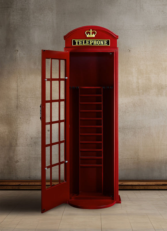 RAM Game Room English Phone Booth Cue Holder - OEPCH