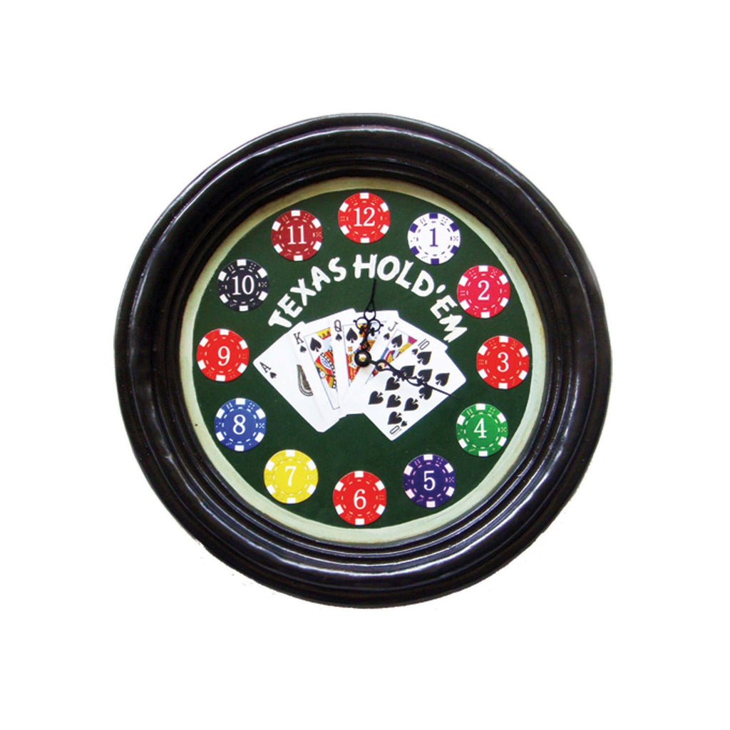 RAM Game Room Texas Hold'Em Clock - R171