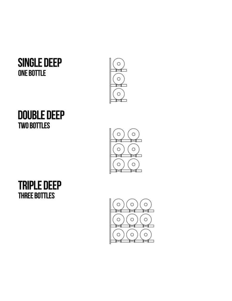 Ultra Wine Racks Fusion HZ Label-Out Wine Wall Black Acrylic (4 Foot) Single Depth
