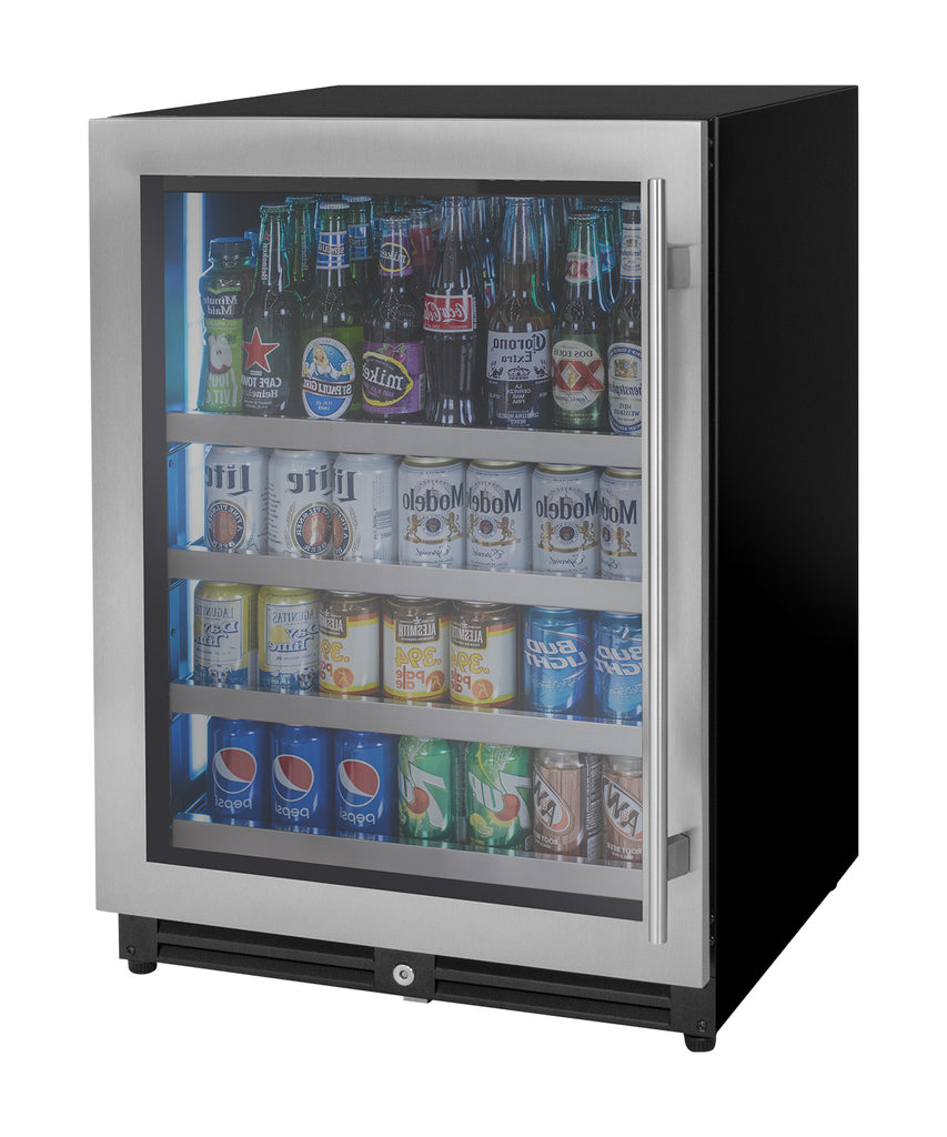 Kegco 24" Wide Reserva Series Stainless Steel Left Hinge Beverage Center - VSBC-24LSL