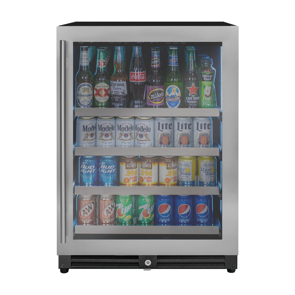 Kegco 24" Wide Reserva Series Stainless Steel Right Hinge Beverage Center - VSBC-24LSR