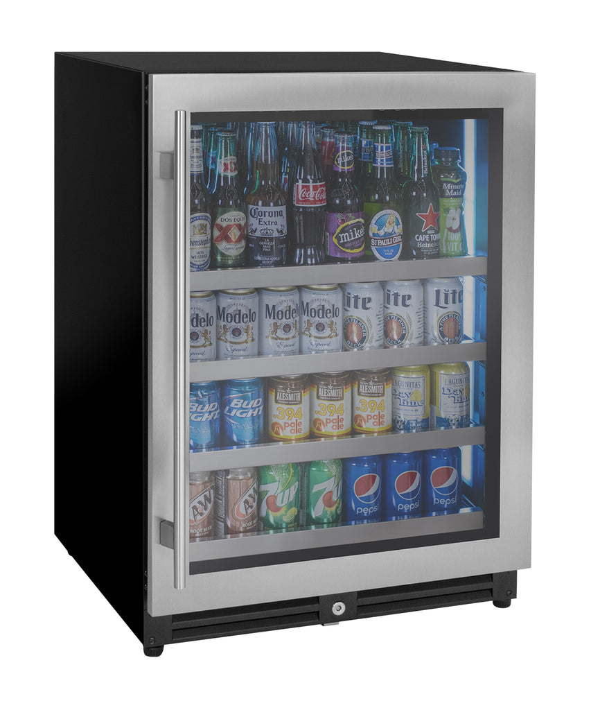 Kegco 24" Wide Reserva Series Stainless Steel Right Hinge Beverage Center - VSBC-24LSR