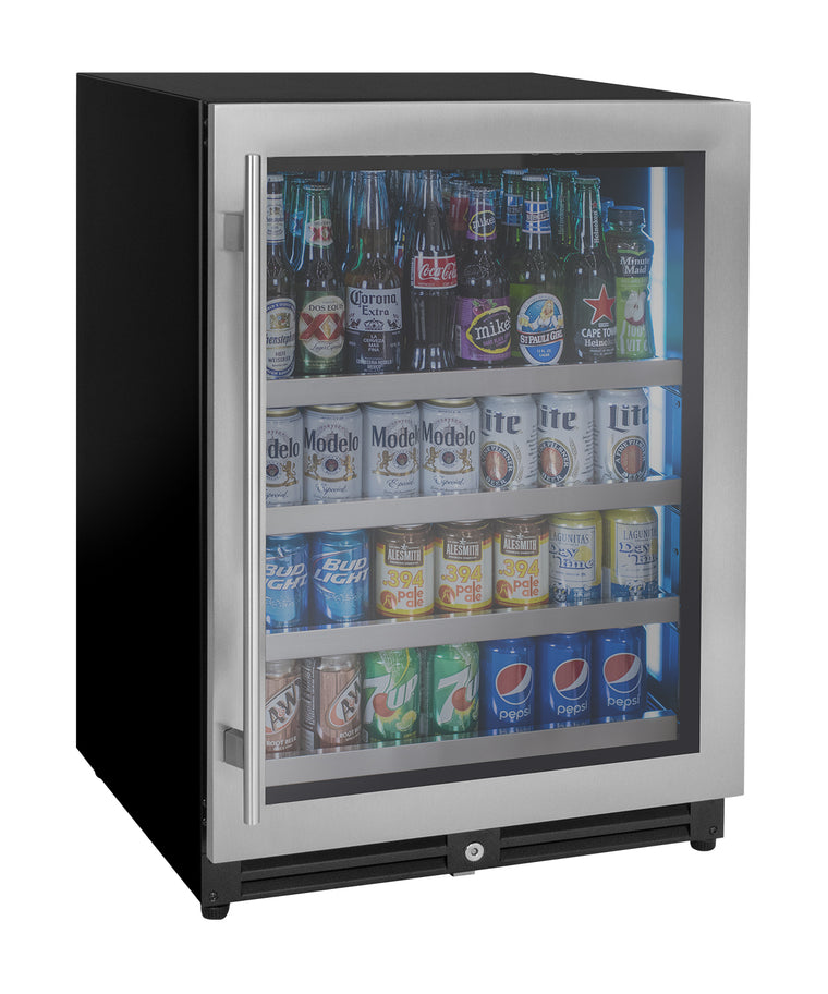 Kegco 24" Wide Reserva Series Stainless Steel Right Hinge Beverage Center - VSBC-24LSR