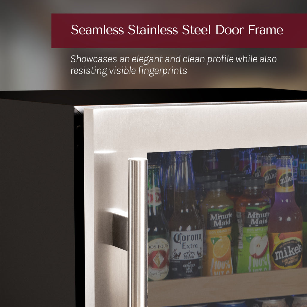 Allavino 24" Wide Reserva Series Stainless Steel Left Hinge Beverage Center - VSBC24L-SSL