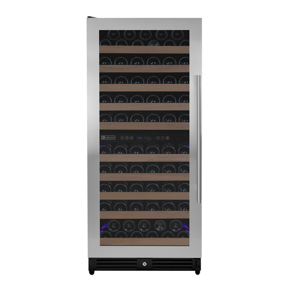 Allavino 119 Bottle 55" Tall Dual Zone Left Hinge Stainless Steel Wine Refrigerator - VSW11955D-2SL