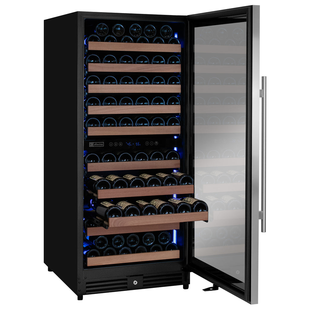 Allavino 119 Bottle 55" Tall Dual Zone Right Hinge Stainless Steel Wine Refrigerator - VSW11955D-2SR