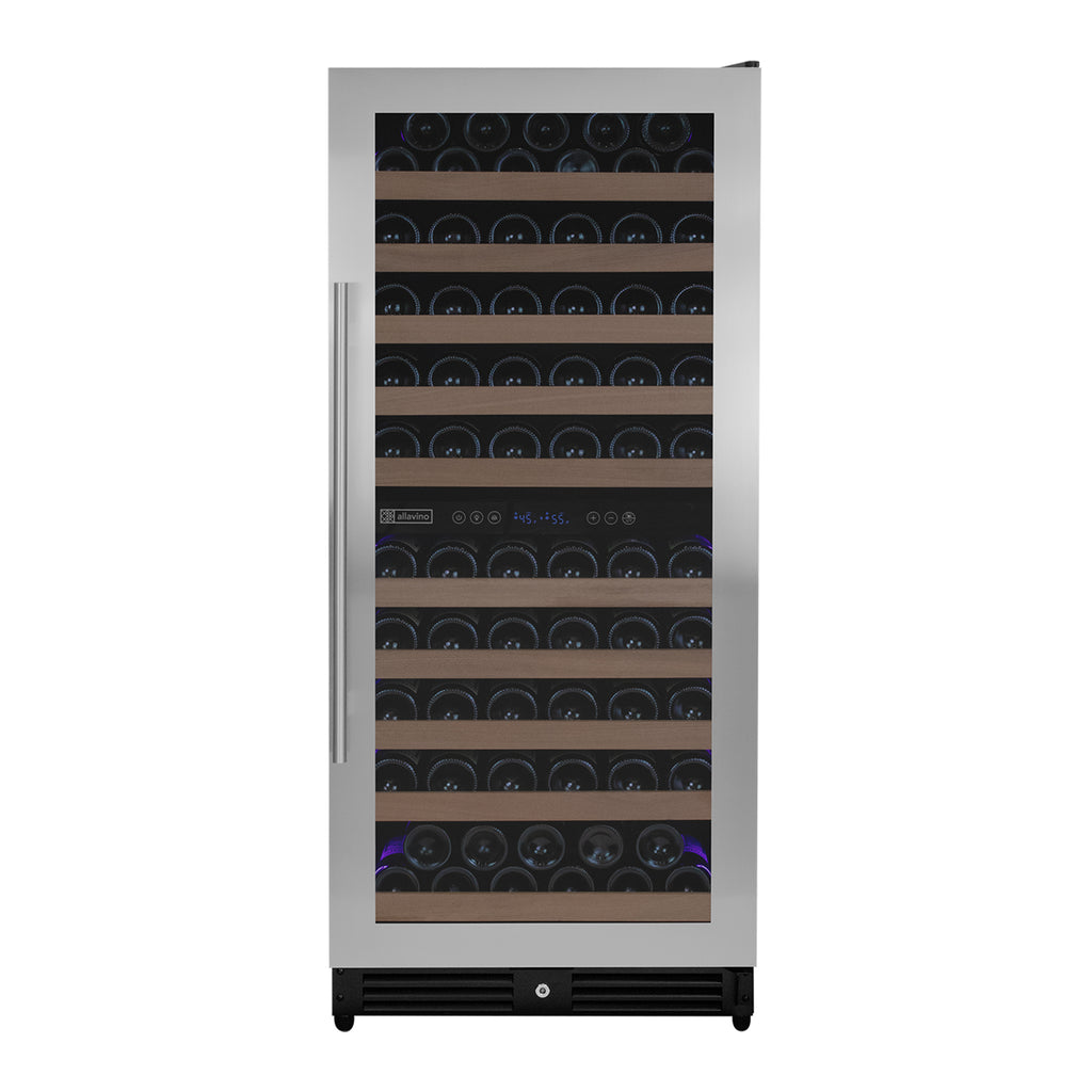 Allavino 119 Bottle 55" Tall Dual Zone Right Hinge Stainless Steel Wine Refrigerator - VSW11955D-2SR