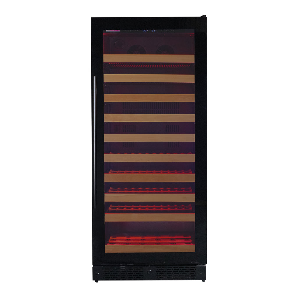 Allavino Reserva Series 119 Bottle 55" Tall Single Zone Right Hinge Black Glass Wine Refrigerator - VSW11955S-1BGR