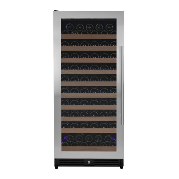 Allavino 119 Bottle 55" Tall Single Zone Left Hinge Stainless Steel Wine Refrigerator - VSW11955S-1SL