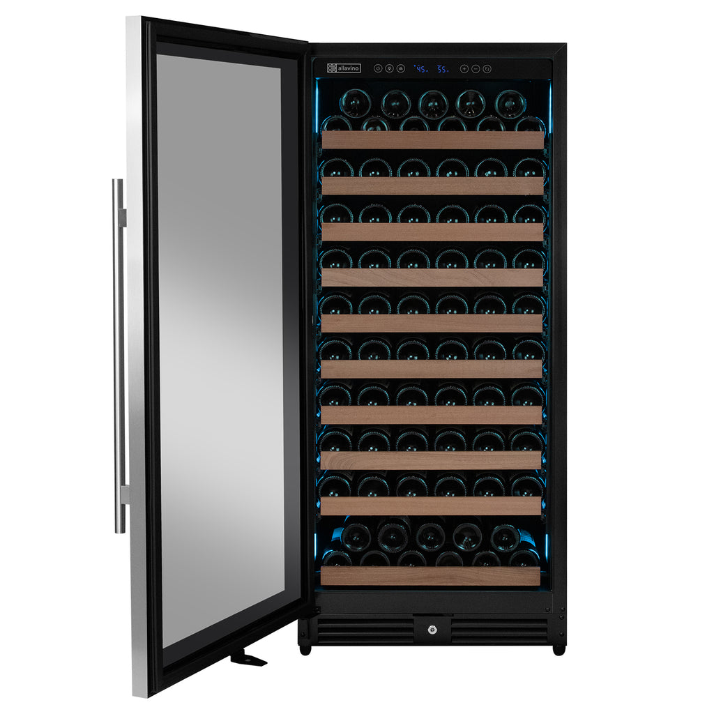 Allavino 119 Bottle 55" Tall Single Zone Left Hinge Stainless Steel Wine Refrigerator - VSW11955S-1SL