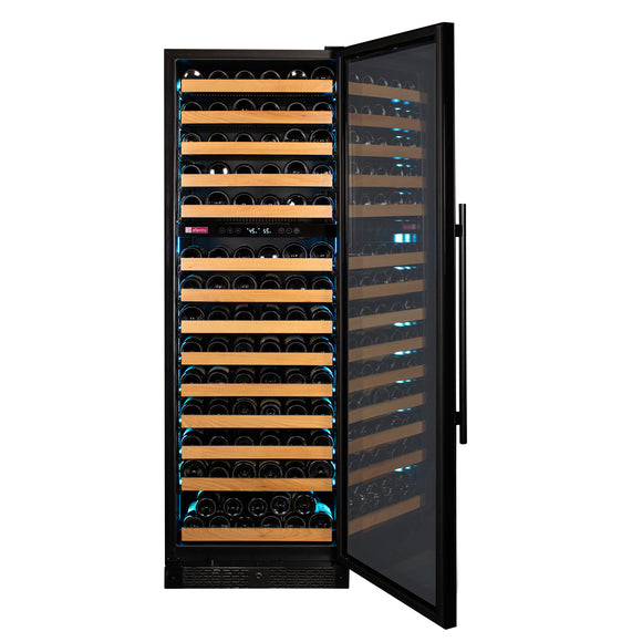 Allavino Reserva Series 154 Bottle Dual Zone Built-in Wine Refrigerator with Black Glass Door - Right Hinge - VSW15471D-2BGR