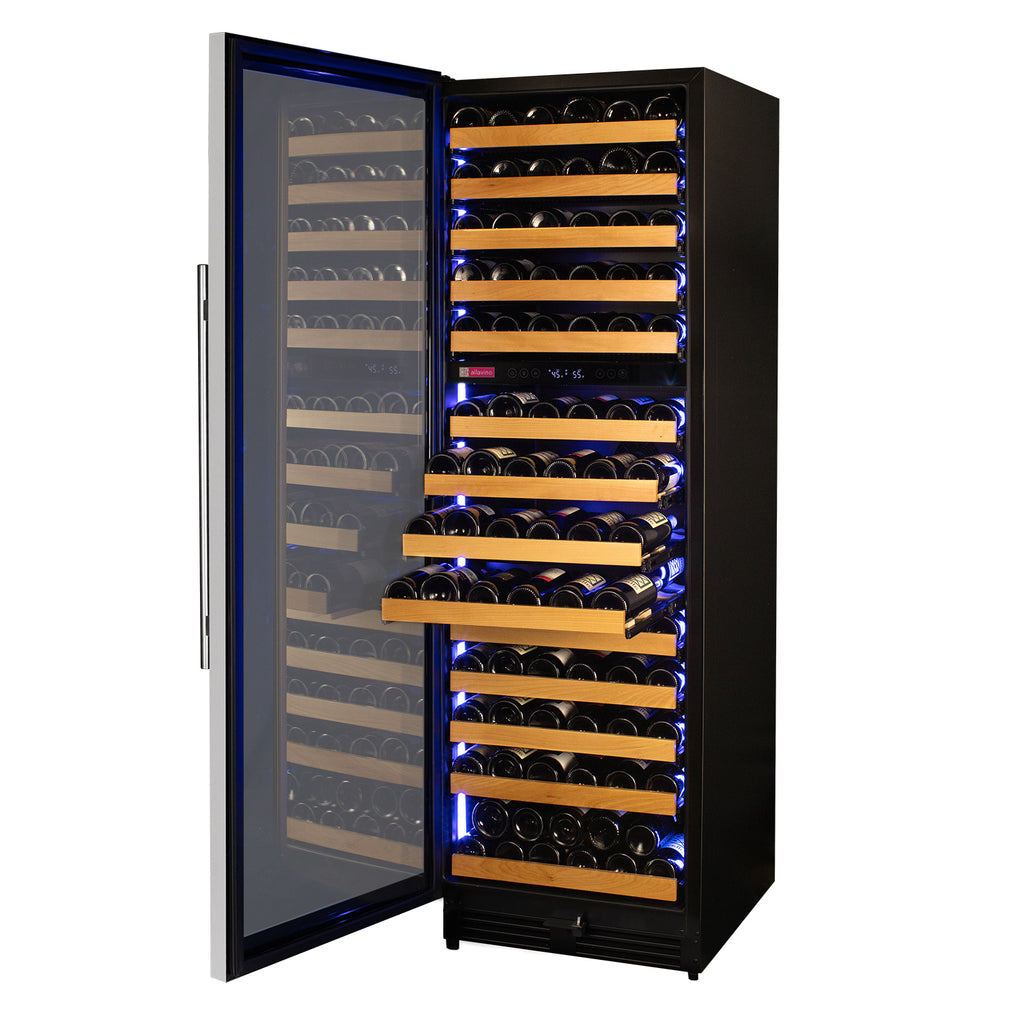 Allavino Reserva Series 154 Bottle 71" Tall Dual Zone Left Hinge Stainless Steel Wine Refrigerator - VSW15471D-2SL