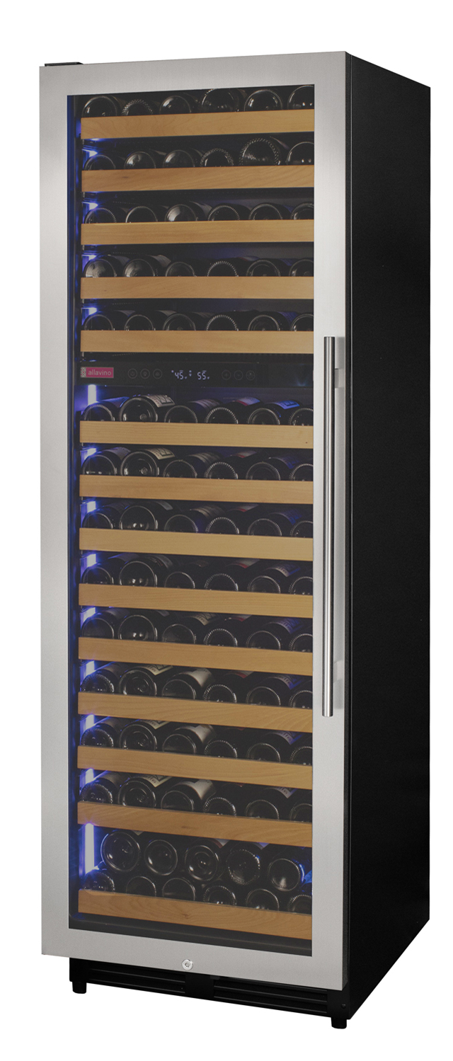 Allavino Reserva Series 154 Bottle 71" Tall Dual Zone Left Hinge Stainless Steel Wine Refrigerator - VSW15471D-2SL