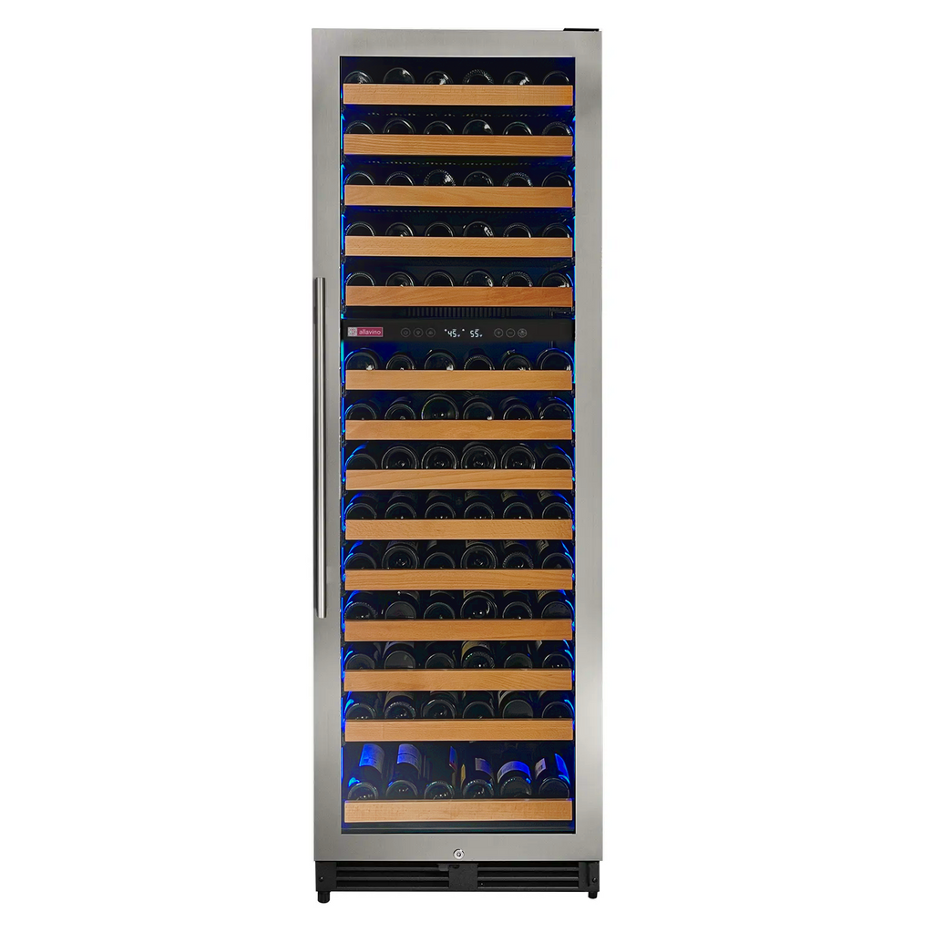 Allavino Reserva Series 154 Bottle Dual Zone Built-in Wine Refrigerator with Stainless Steel Door - Right Hinge - VSW15471D-2SR