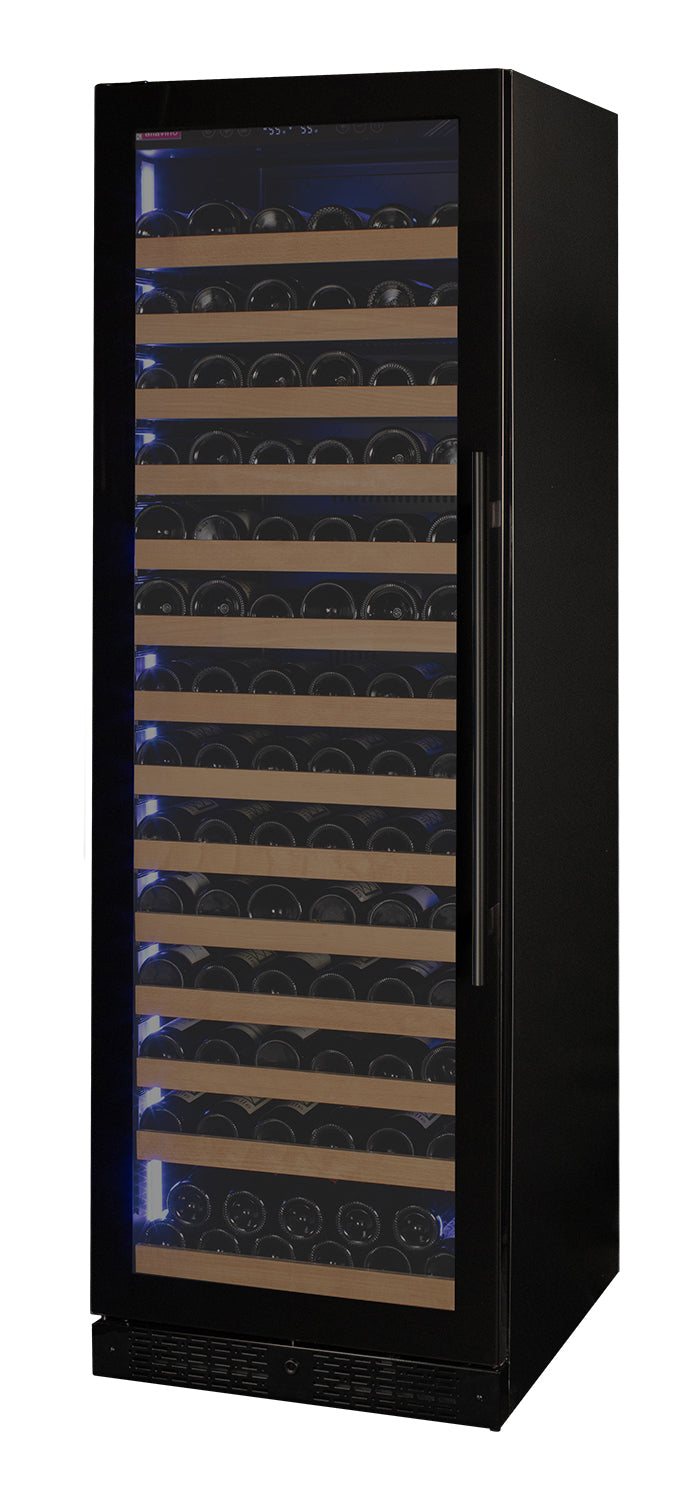 Allavino Reserva Series 163 Bottle 71" Tall Single Zone Left Hinge Black Glass Door Wine Refrigerator - VSW16371S-1BGL