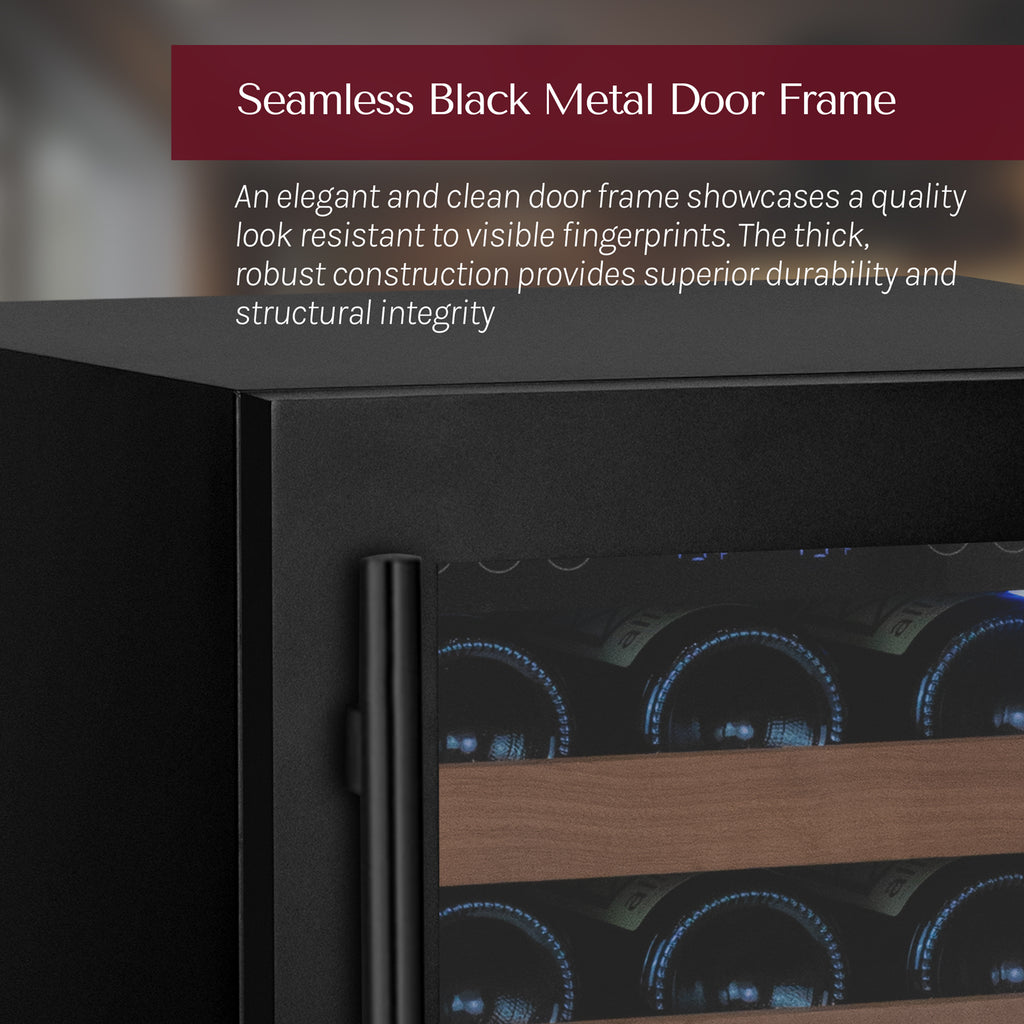 Allavino Reserva Series - 51 Bottle Dual Zone Built-in Luxury Wine Refrigerator with Black Door - Right Hinge - VSW5134D-2BR