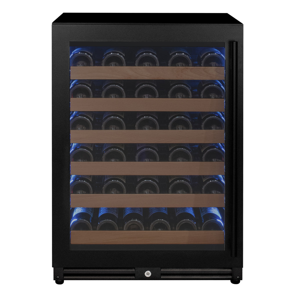 Allavino Reserva Series - 51 Bottle Single Zone Built-in Luxury Wine Refrigerator with Black Door - Left Hinge - VSW5134S-1BL